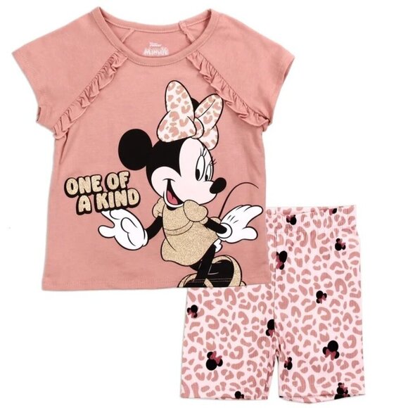 Disney MINNIE MOUSE Girls Toddler 2-Piece Short Set - Picture 1 of 1